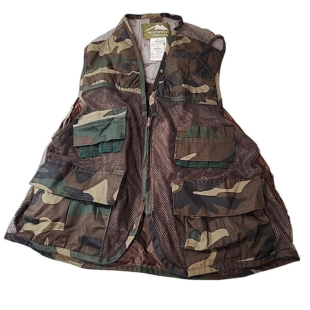 Northwest Territory Camouflage‎ Outerwear Army Green Utility Vest Mens Medium